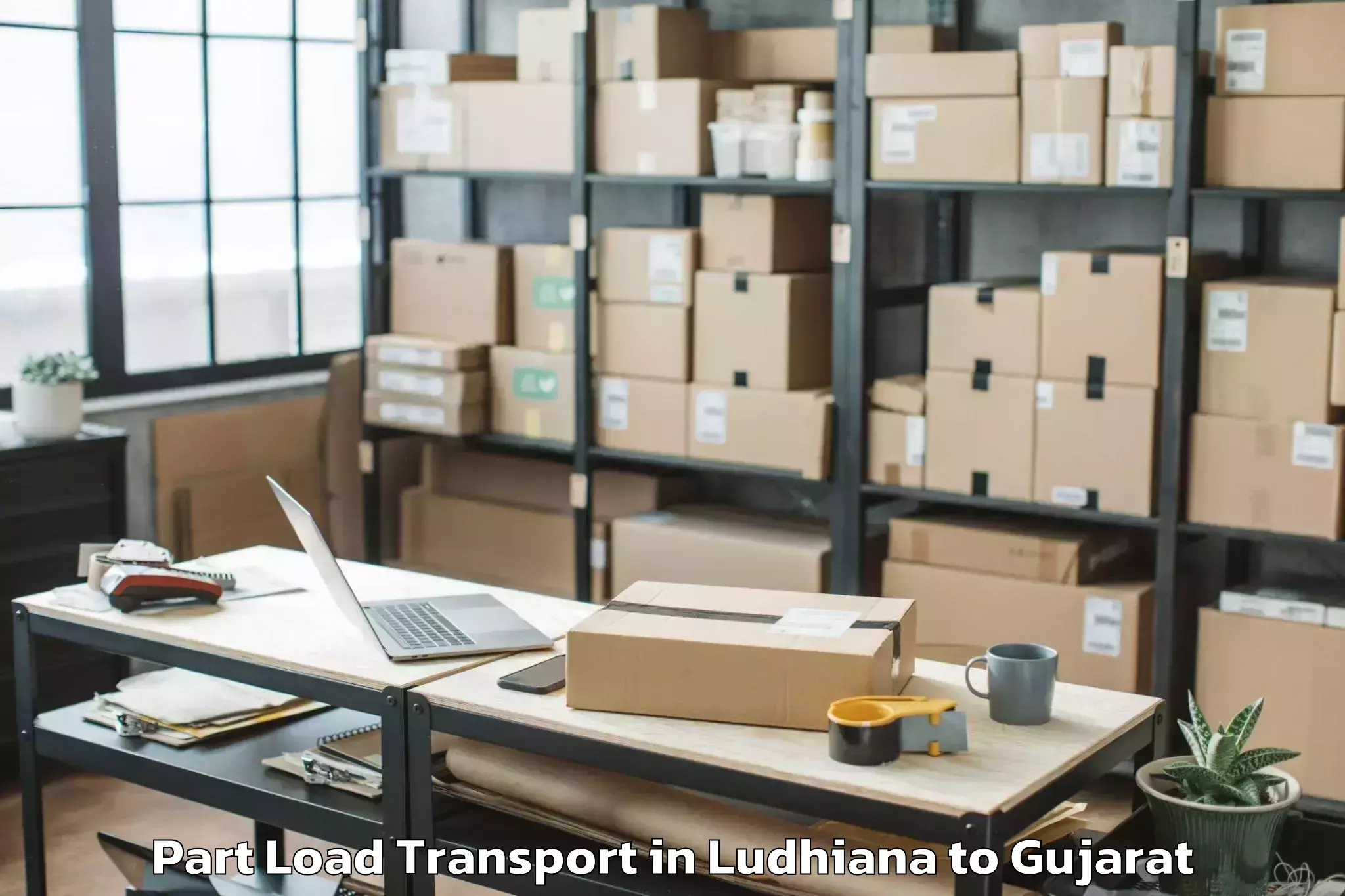 Comprehensive Ludhiana to Thasra Part Load Transport